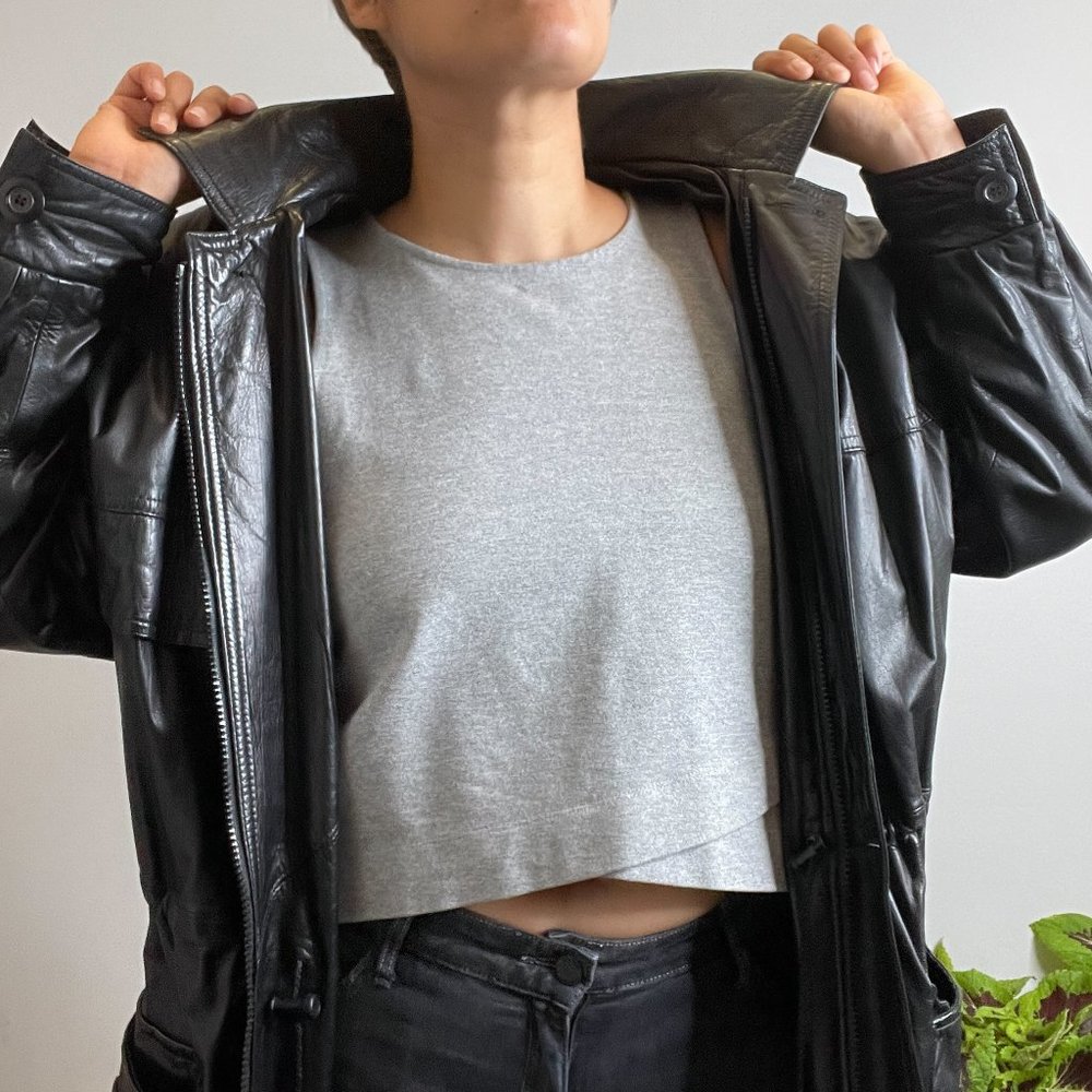 Y2K Canadian Made Leather Jacket -M/L- - Picture 8 of 16